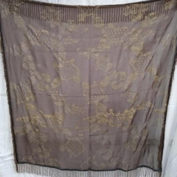 Must De CARTIER PARIS DEAUVILLE SKY SATIN STRIPE SCARF NWT & BOX